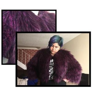 Faux Fur Purple Jacket